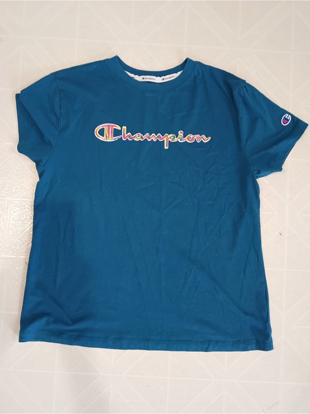 Champion womens Teal Logo T-Shirt